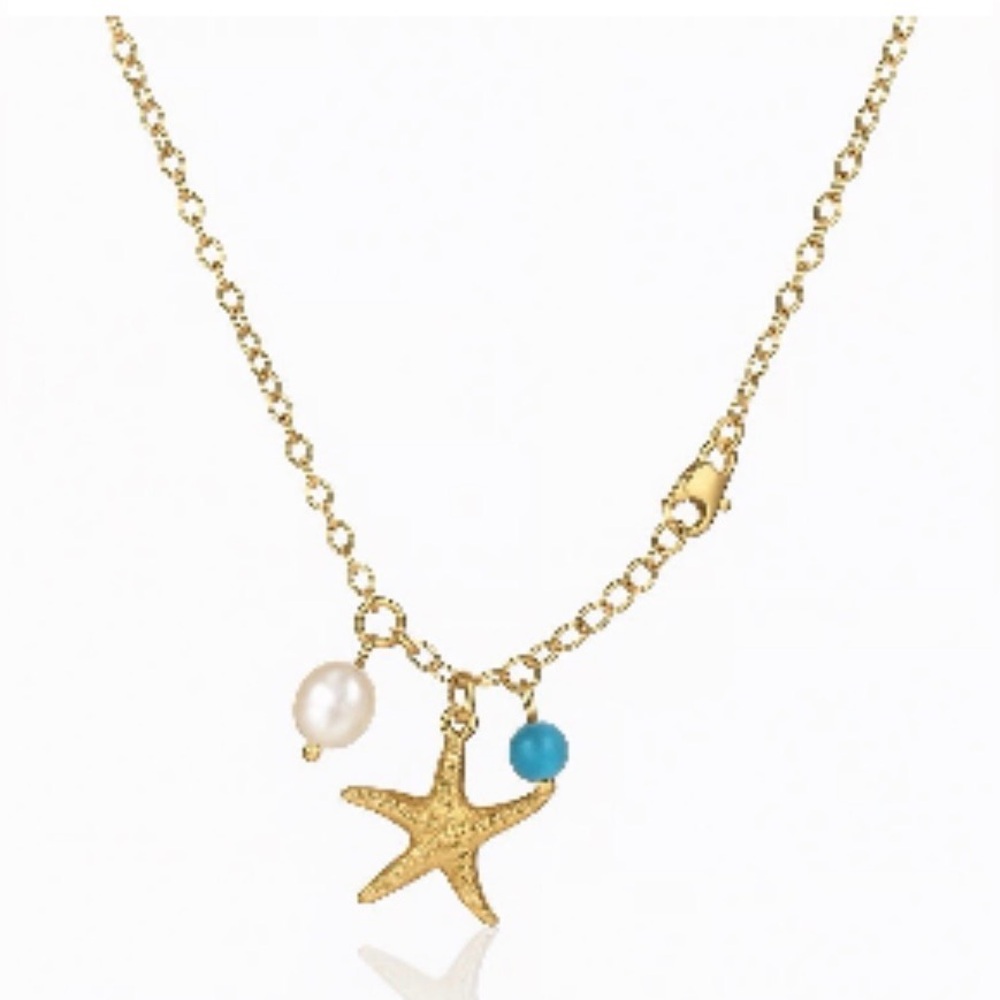 NWT mayamar Gold‎ Starfish Pendant Necklace